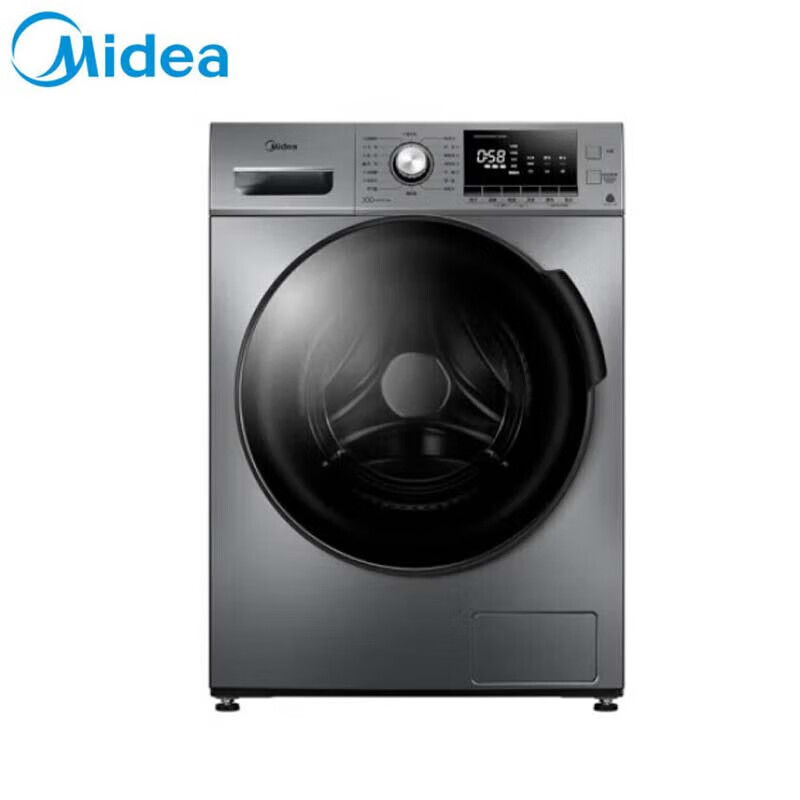 美的（Midea）洗衣机 滚筒全自动 洗烘一体机 10公斤带烘干  MD100VT55DG-Y46B